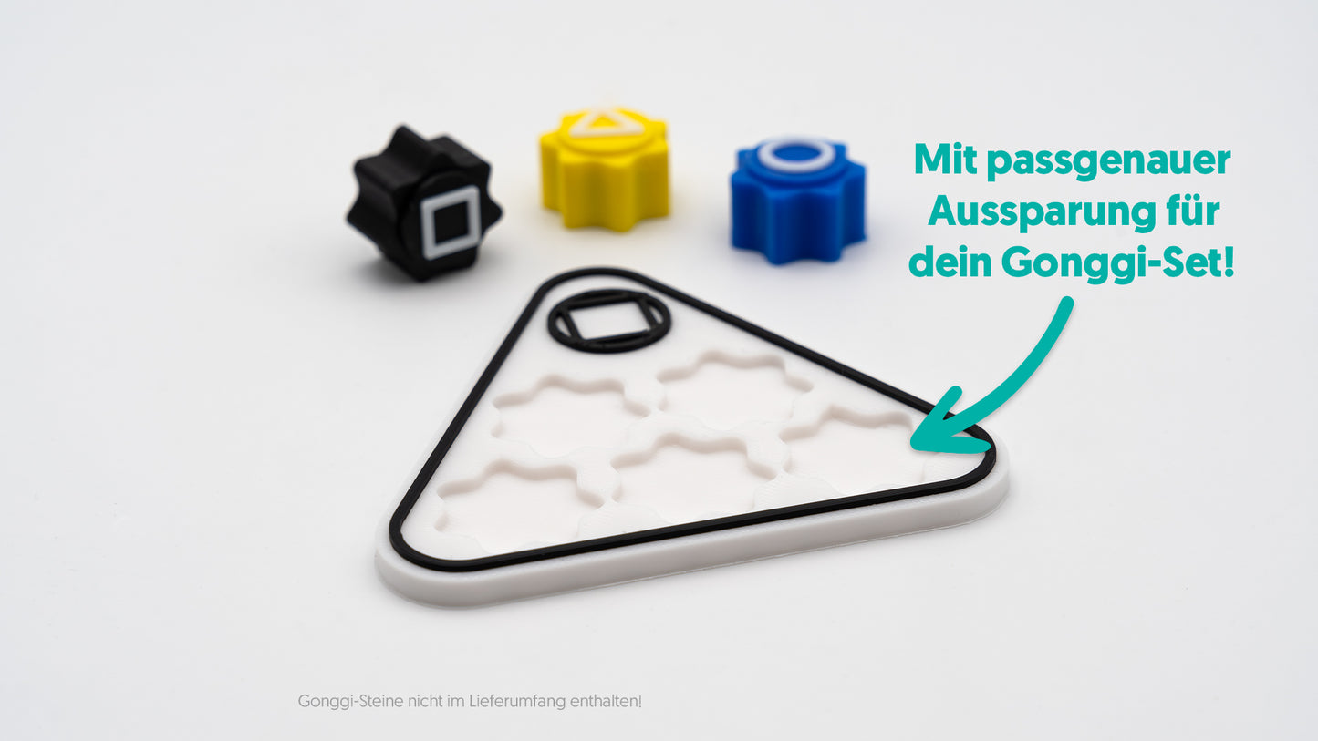 Gonggi-Basis | Präsentationsfläche für dein Gonggi-Set | 3D-gedruckt